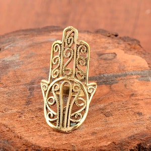 Hamsa Ring, Protection Ring, Minimalist Ring, Ring For Her, Christmas Gifts, Gold Hamsa Ring, 18k Gold Ring, Filigree Khamsa, Evil Eye.