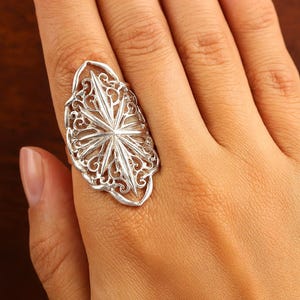 925 Sterling Silver Mandala Ring, Sterling Silver Ring, Mandala Ring, Stacking Ring, Stackable Ring, Minimalist Ring, Silver Ring For Her