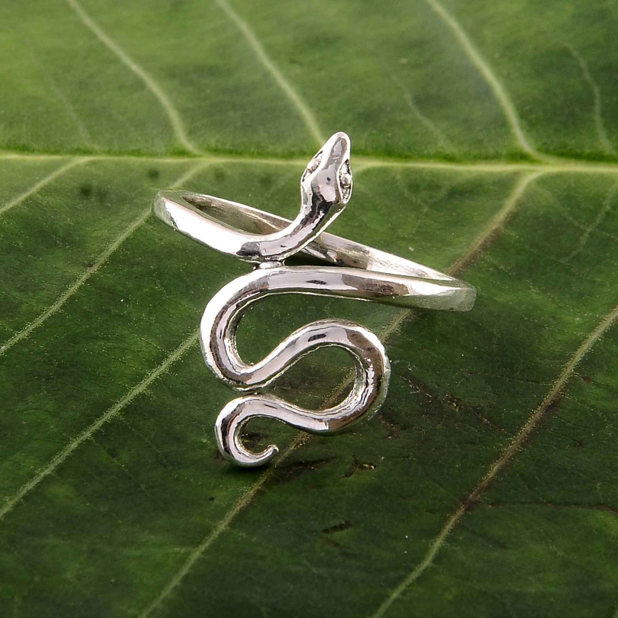 Vintage Snake Ring Silver Serpant Ring Open Snake Ring 925 Etsy