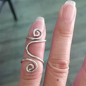 Arthritis finger splint for bending sideways lateral deviation sterling silver 925, brass or copper ring for Ehlers Danols, EDS