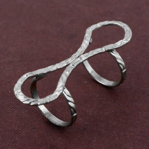 Arthritis finger splint for bending sideways lateral deviation sterling silver 925, brass or copper ring for Ehlers Danols, EDS