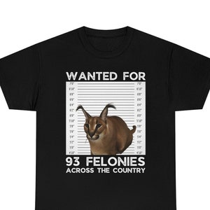 Big Floppa Wanted Poster Sticker Funny Caracal Cat Meme Floppa