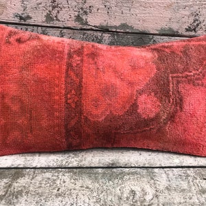 Rug pillow /vintage Turkish cushion cover / iconic lumbar pillow