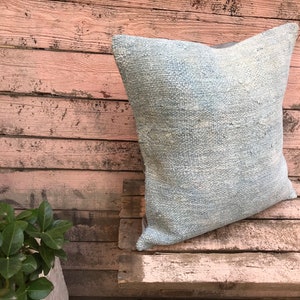 Turkish kilim pillow cover   /hemp over dye /hand woven /turkish vintage hemp kilim....