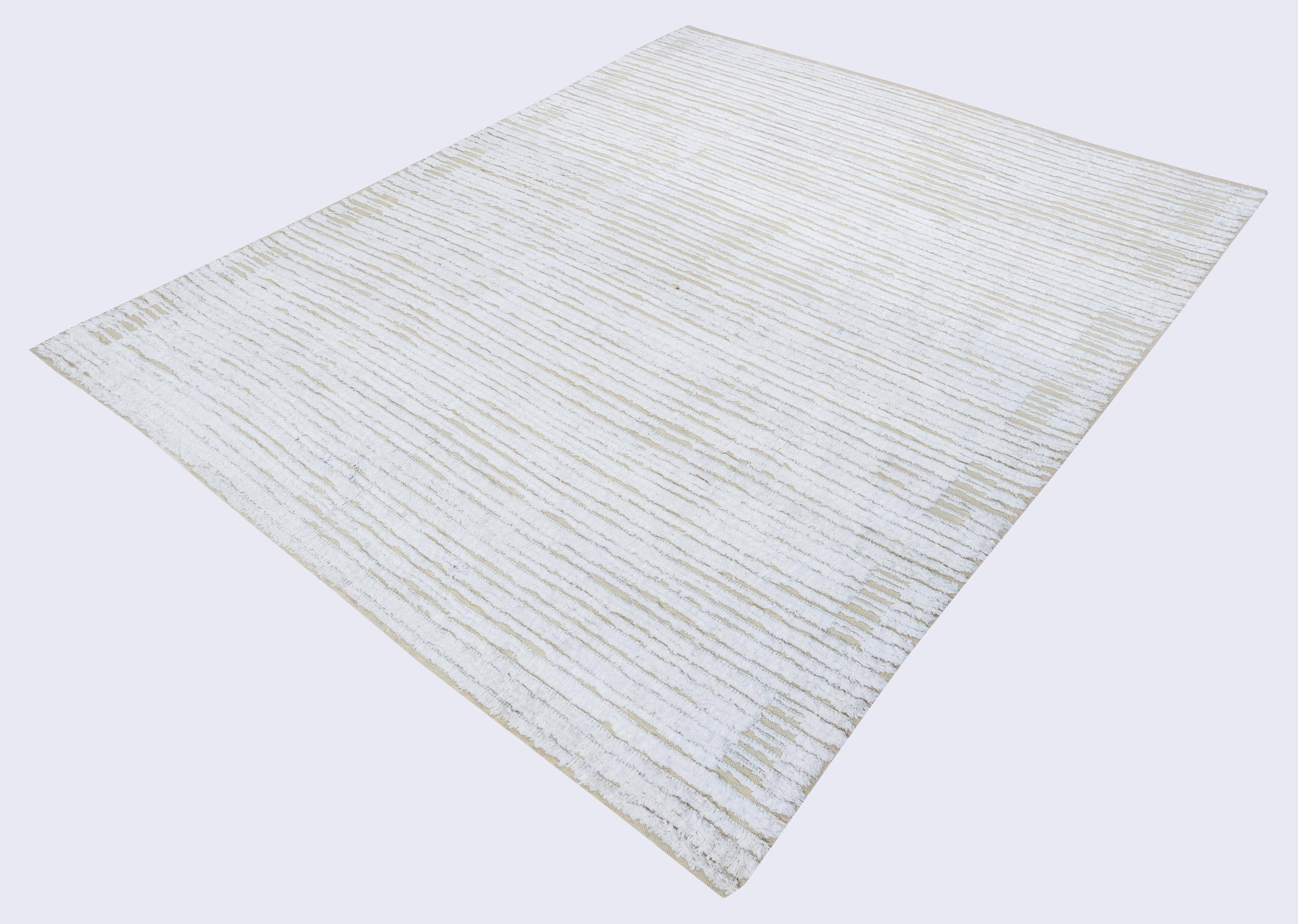 8x9 Rug Vintage Turkish Wool Rug, 8x9 Ivory Cream Shag, Handknotted Boho Decor ...