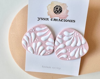 Talavera Mexican Earrings: Hand-Painted Pottery Clay Studs