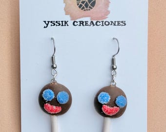 Paleta Payaso Earrings: Handmade Mexican Candy Clay Earrings