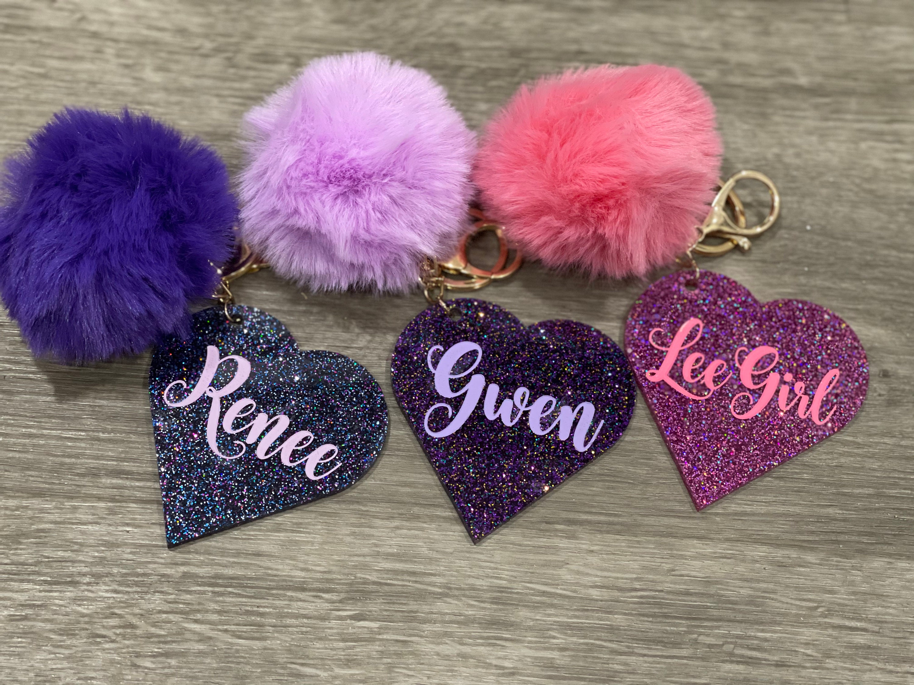 Violet & Brooks Pom Pom Pearl Initial Keychains R