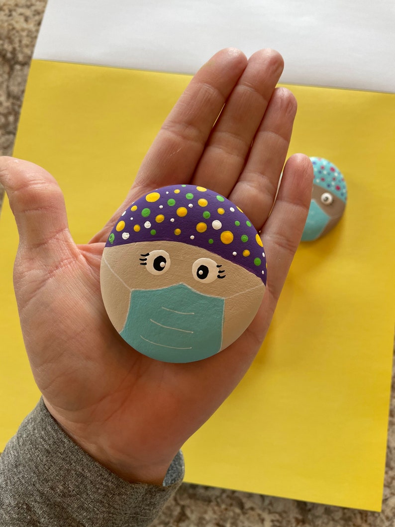Custom Set of Healthcare Hero Painted Rocks - Etsy