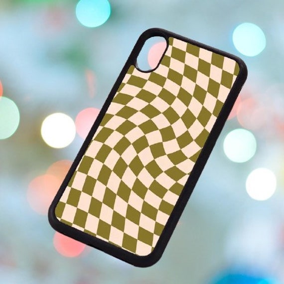 Green Checkered Wildflower Phone case for iPhone 65 7 8 Plus Etsy