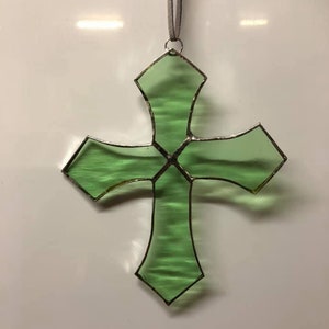 Beautiful stained glass crucifix sun catcher