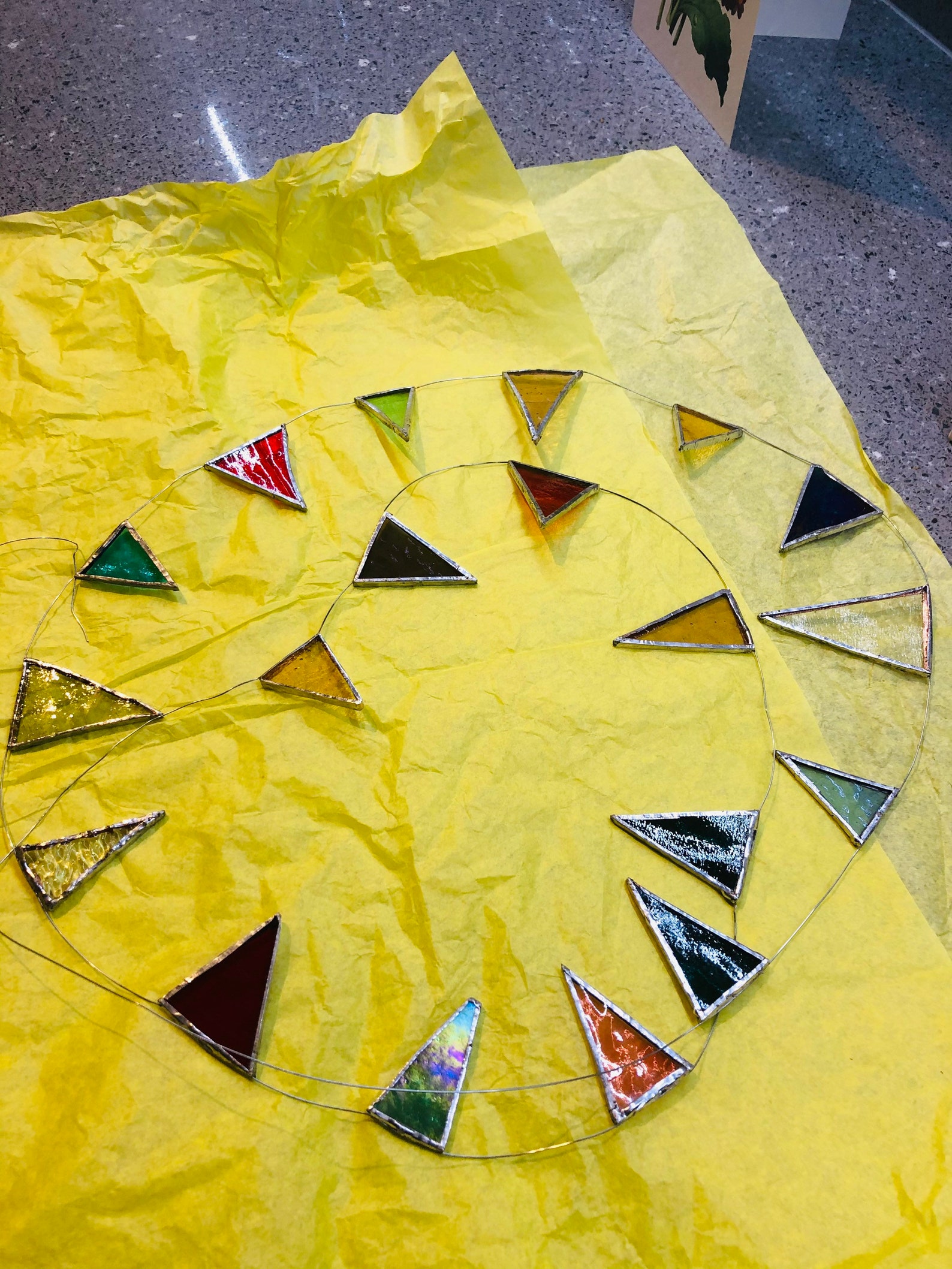 Outdoor Stained glass bunting Etsy