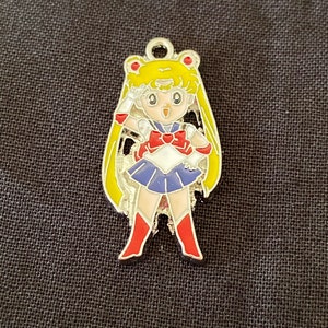Sailor Moon metal enamel charm for keychain, jewelry, purse, or zipper accessory