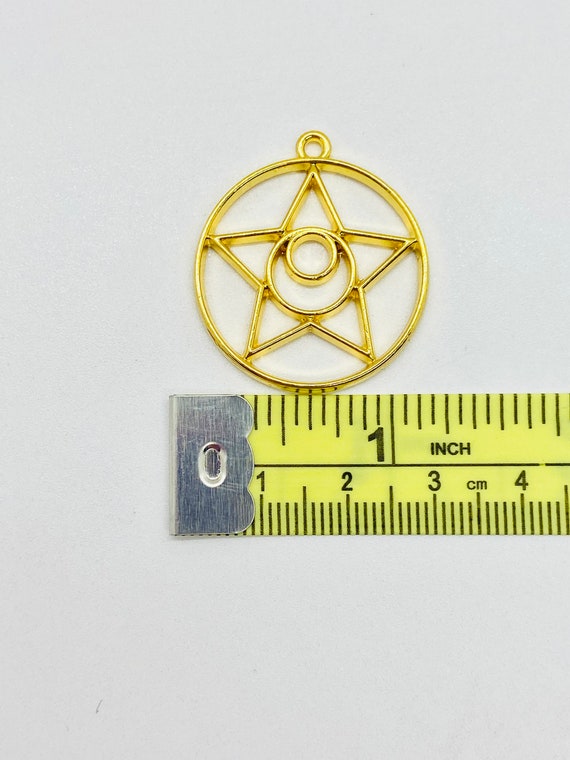 Sailor Moon Open Bezel Charms for Crafting, Metal Anime Charms for Keychains  and Jewelry 