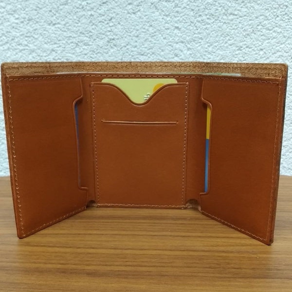 Handmade men leather wallet GELDBÖRSE Card Exchange WALLET Purse Uniques