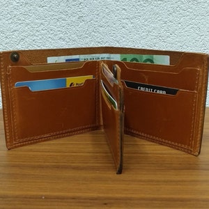 Bolso de cuero de los hombres hechos a mano GELDB-RSE tarjeta de intercambio MONLO monedero único
