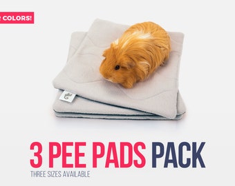 Pack de 3 serviettes hygiéniques en polaire pour animal de compagnie. Litière pour cochons d'Inde, lapins, chinchillas, hérissons et autres petits animaux de compagnie