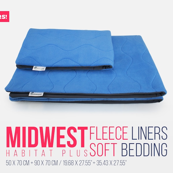 Guineapet Liner for MIDWEST HABITAT PLUS enclosure. Two liners. Pet bedding for Guinea Pigs, Rabbits, Hedgehogs, and other small pets