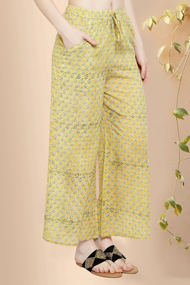 Red - Ajrakh Block Printed Cotton Farsi Pant main image 0