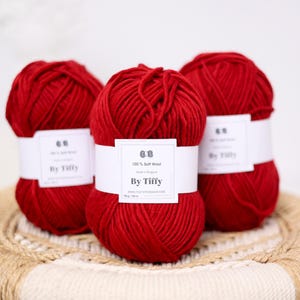 Super Bulky Brick Red Wool Yarn, Chunky Wool, Giant Pure Wool, Thick Knitting Yarn, Jumbo Felting Yarn, Natural Fiber Wool, Jumbo Yarn