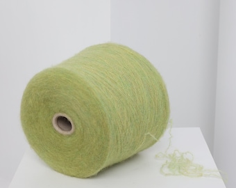 Mint Green Yak Merino Yarn Blend: Knitting, Weaving, Crochet (100g / 3.52oz)