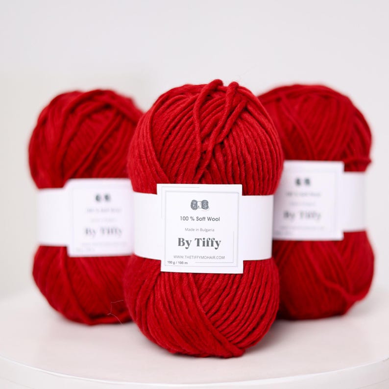 Super Bulky Brick Red Wool Yarn: Chunky Jumbo Knitting, Felting - Etsy