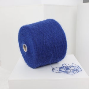 Alpaka/Wollgarn auf Kone, Garn für Handstricken und Maschinenstricken, Weben und Häkeln, je 100g, blaues Garn