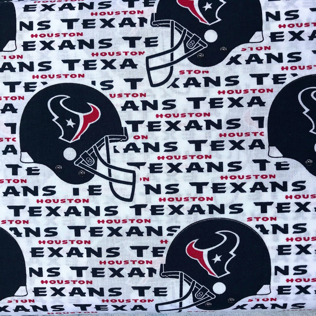 White Houston Texans Cotton 60in, From Fabric Traditions Etsy