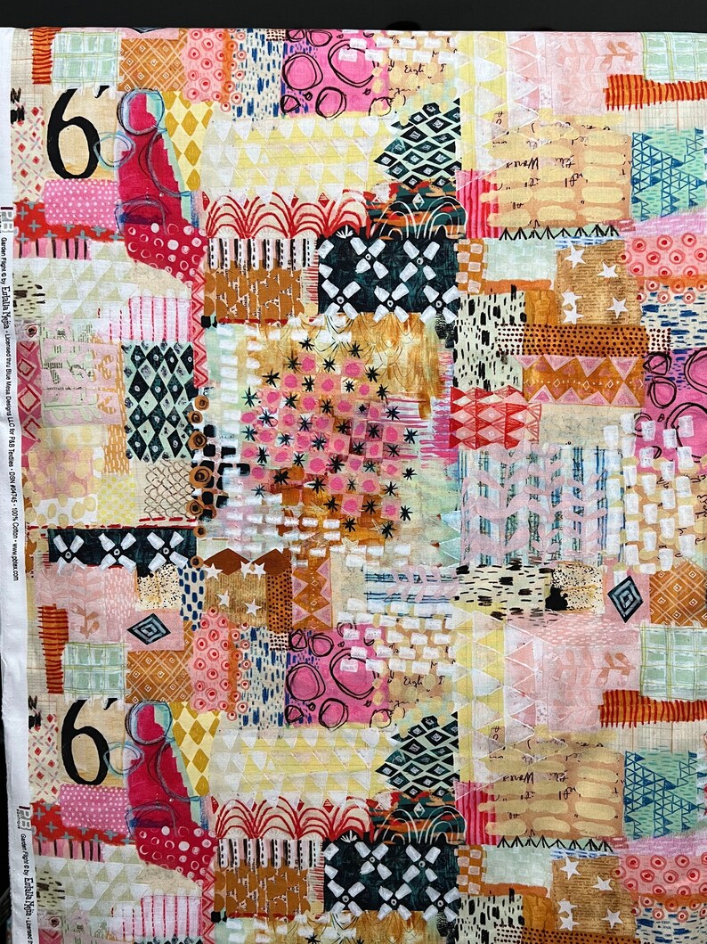 Garden Flight Geometric Cotton Eulalia Mejia P&B Textiles Etsy