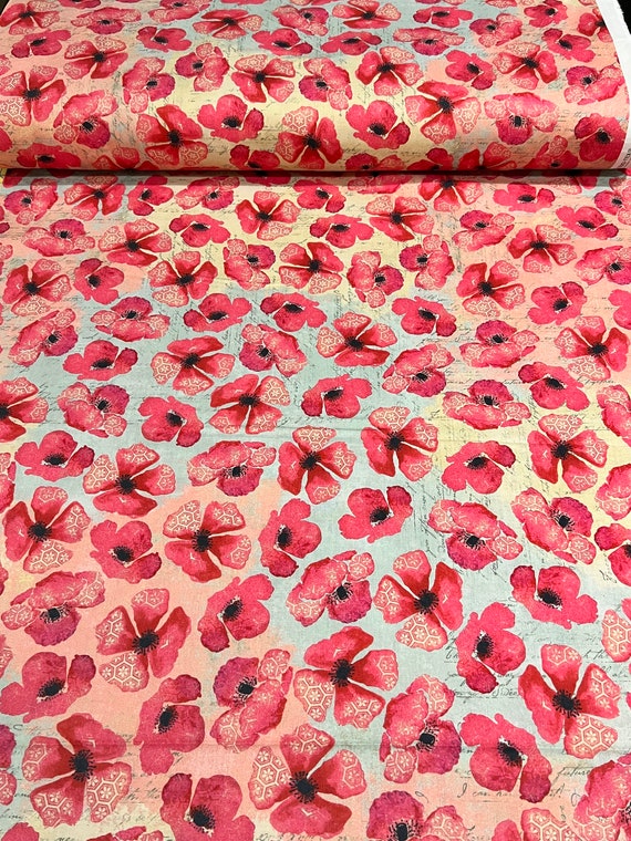 108" Cotton Backing, Poppies, Wide Backing, Windham Fabrics