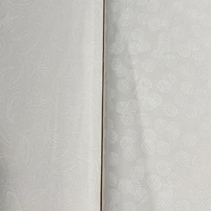 108&quot; White on White Cotton Fabric, Ramblings, P&B Textiles