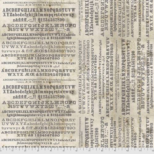 Tim Holtz Eclectic Elements Typography Text Fabric Free - Etsy