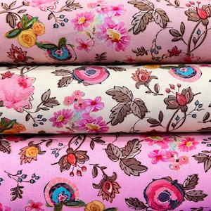 Floral Cotton, Garden Floral Roses, Kelly Rae Roberts Fabric, A Beautiful Life, Benartex Fabrics
