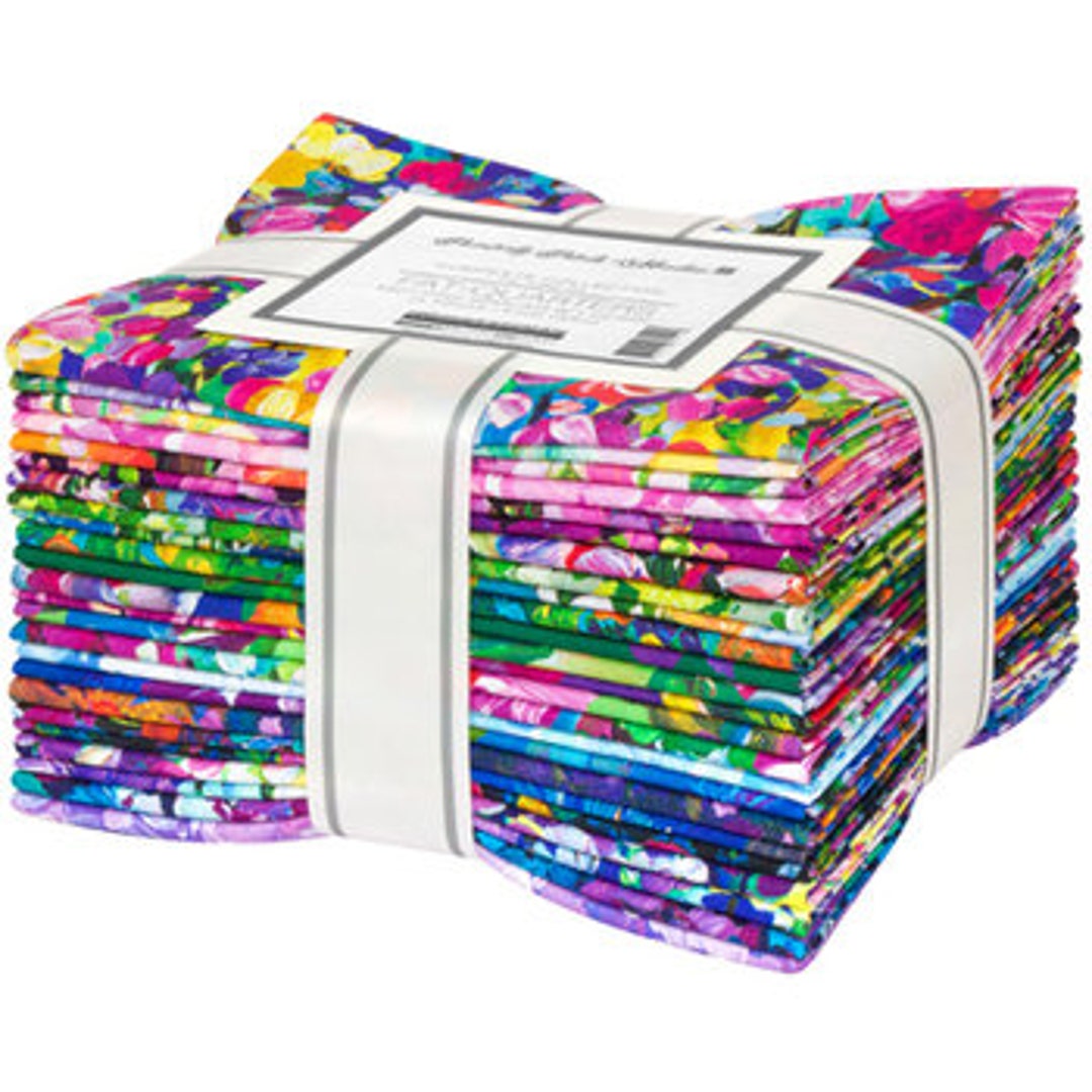 Painterly Petals Meadow Fat Quarter Bundle, Robert Kaufman Fabrics Etsy