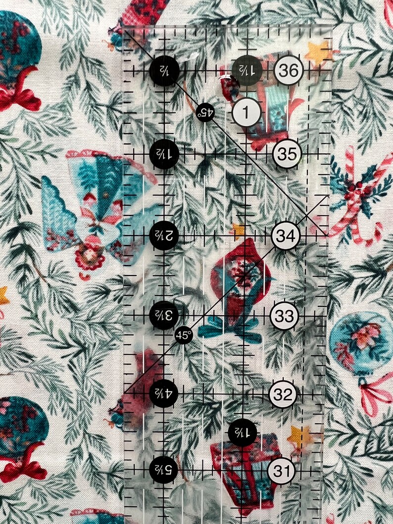 Candy Cane Ruler Christmas Fabric, Noel, Ornaments, Cotton, Windham Fabrics - Etsy