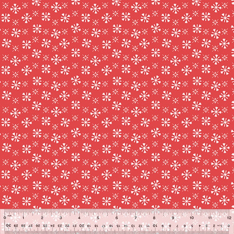 Snowflakes, Furry Flurries, Happy Pawlidays, Jill McDonald, Windham Fabrics image 1