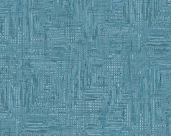 108" Wide Teal Fabric, Grass Roots, GROO 4973, P&B Textiles