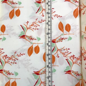 Orange Floral Cotton, Botanical, Bonnie Christine, Art Gallery Fabrics, Fabric by the Yard