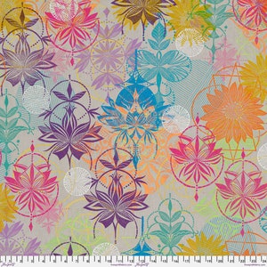 Joyous Vibrant Flowers, Grace, Valori Wells, Free Spirit Fabric