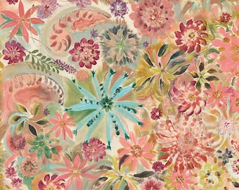 Kashmir Romance-Sandalwood, Exotic Garden Palace, Denise Burkitt, Free Spirit Fabrics