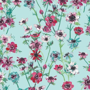 Floral Cotton Fabric, Art Gallery Fabric, Wildflower Cotton, Fabric by the Yard