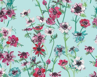 Floral Cotton Fabric, Art Gallery Fabric, Wildflower Cotton, Fabric by the Yard
