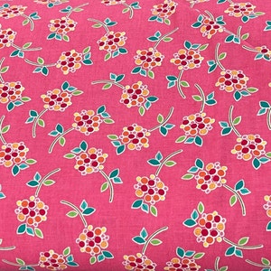 Pink Floral Cotton Fabric, Sew Bloom, Cherry Guidry, Benartex Fabrics
