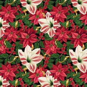 Christmas Floral, Satin Moon Designs All Spruced Up! Blank Quilting