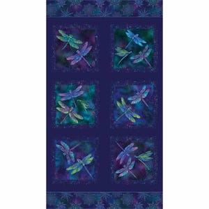 Dragonfly Panel, Ann Lauer, Benartex Fabrics
