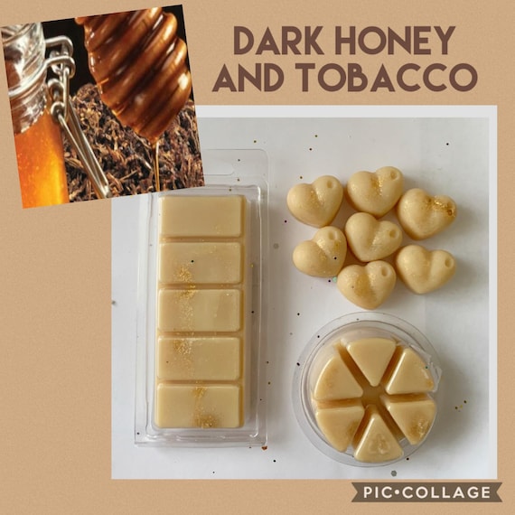 Dark Honey & Tobacco Inspired Soy Wax Melts, Highly Fragranced,
