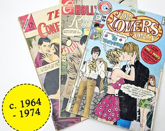 Vintage Romance Comics - Charlton Comics - c. 1964 - 1974