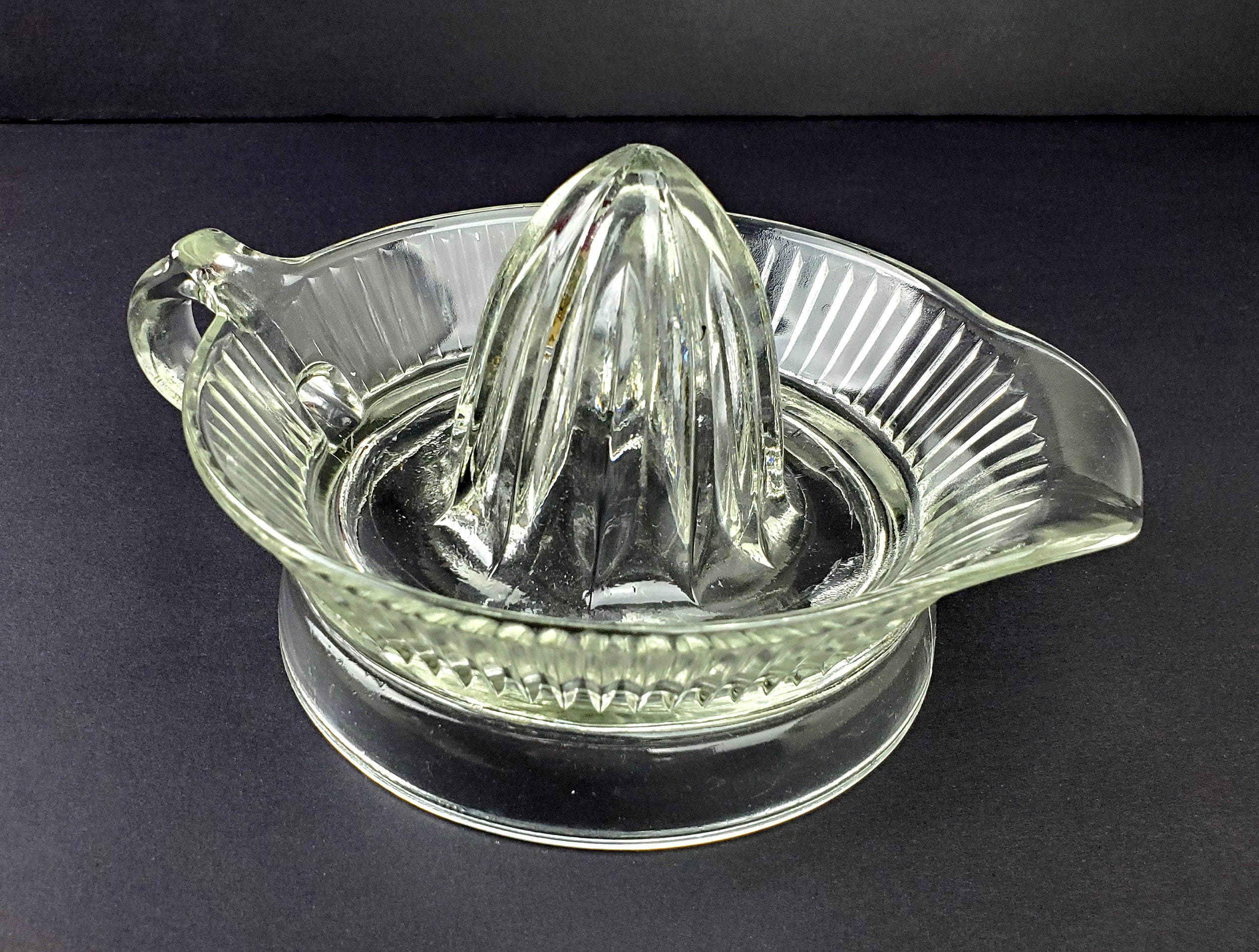 Vintage Clear Glass Citrus Reamer 1950's Etsy