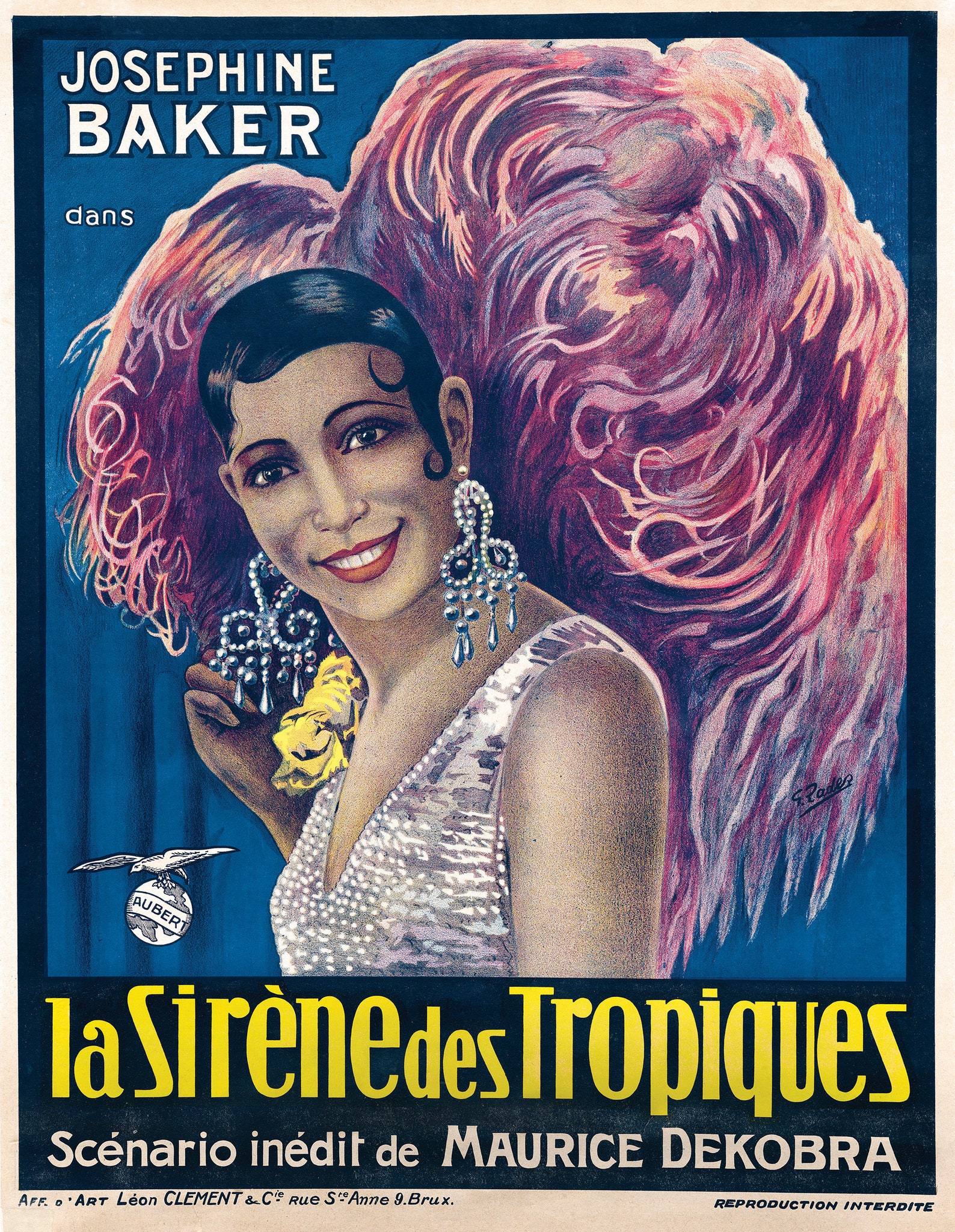 Film Sur La Vie De Josephine Baker Joséphine Baker Silent Film Poster de 1924 Disponible en 4 | Etsy