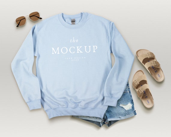 Light Blue Gildan 18000 Sweatshirt 
